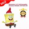 Nickelodeon 3.5 Ft LED SpongeBob Christmas Inflatable with Santa Hat